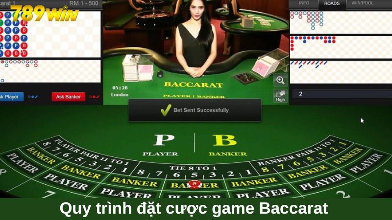 Quy trình đặt cược cho 1 ván game Baccarat 